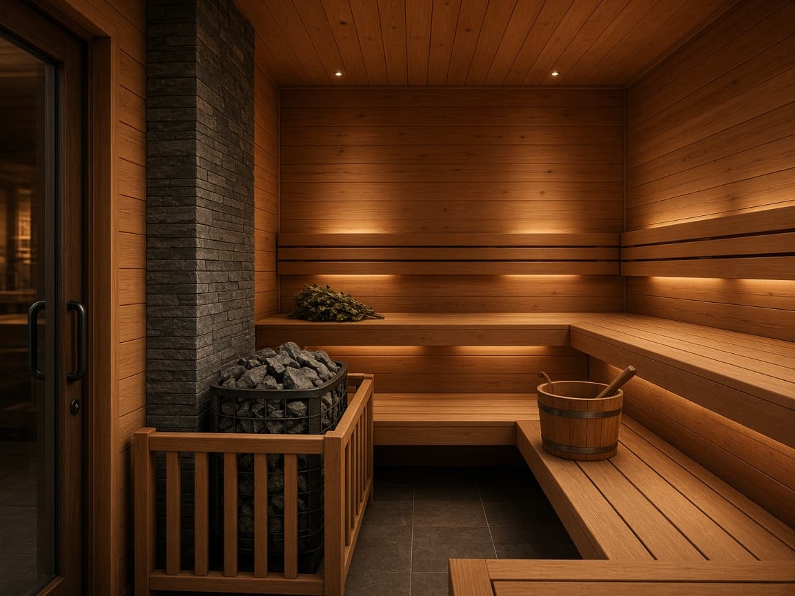 Ahşap Finlandiya tipi otel sauna